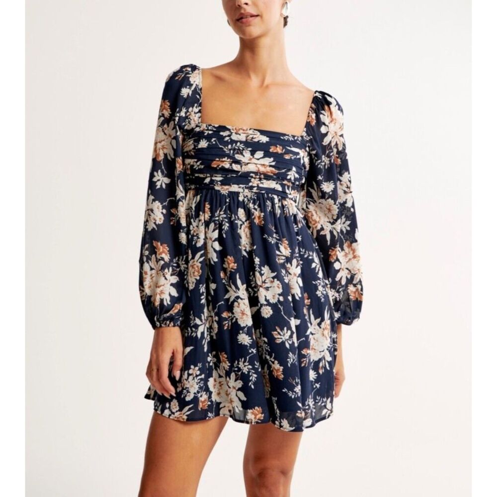 Abercrombie & Fitch Navy Floral Mini Dress